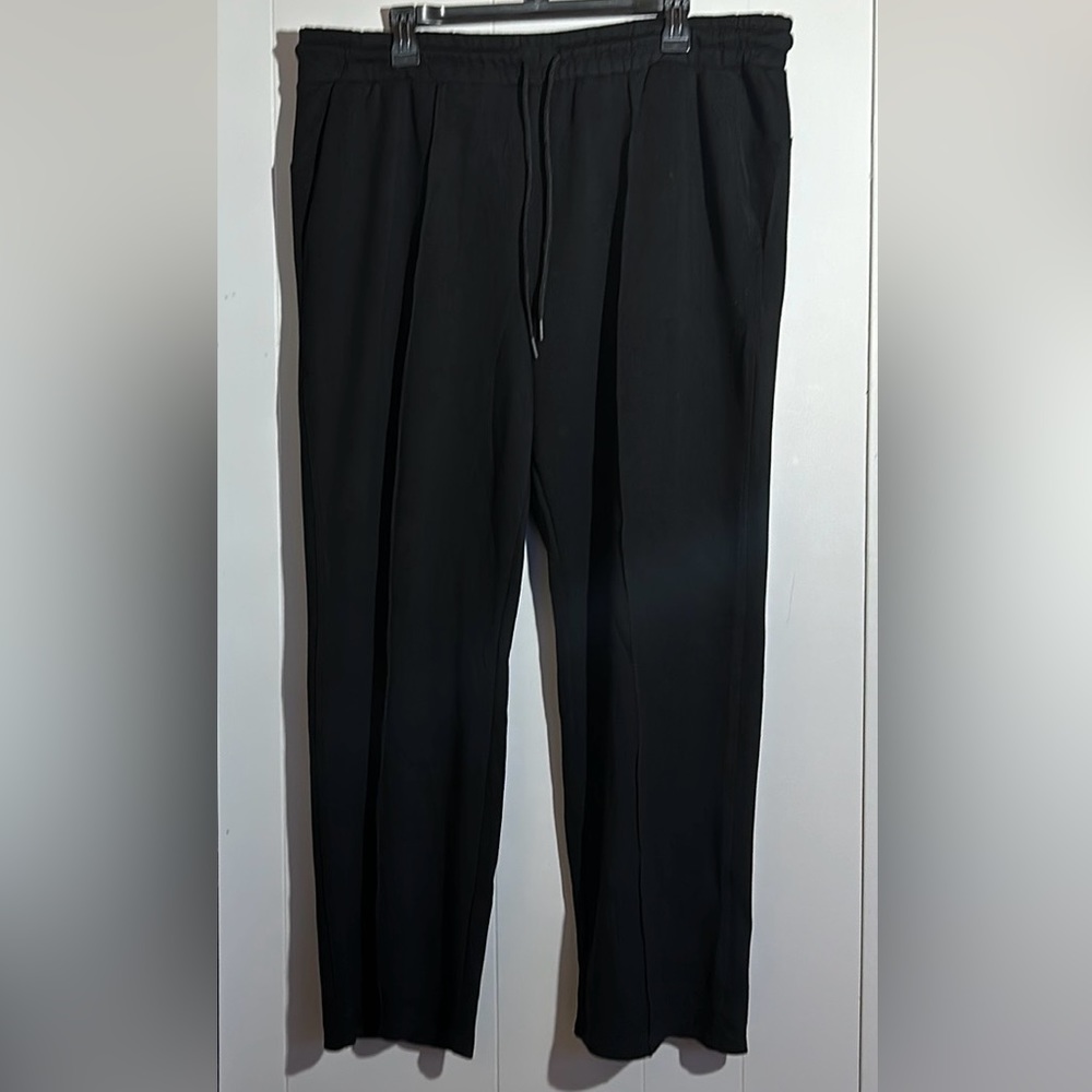 Black rayon sweat pants